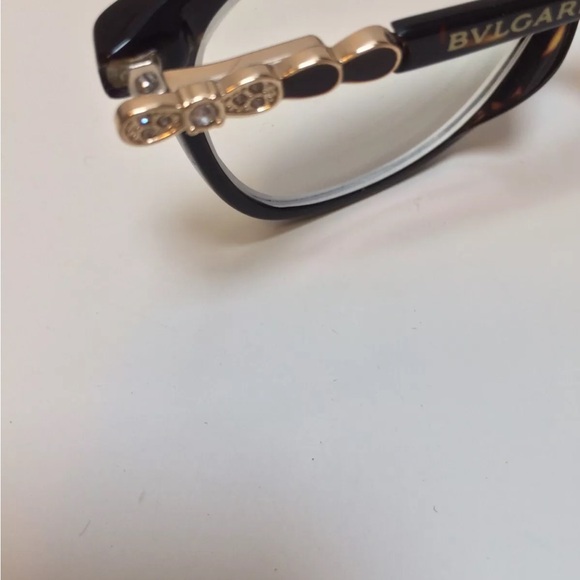 Bulgari crystal trim tortoise glasses frame - Picture 4 of 8